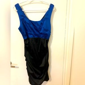 Black and blue dress